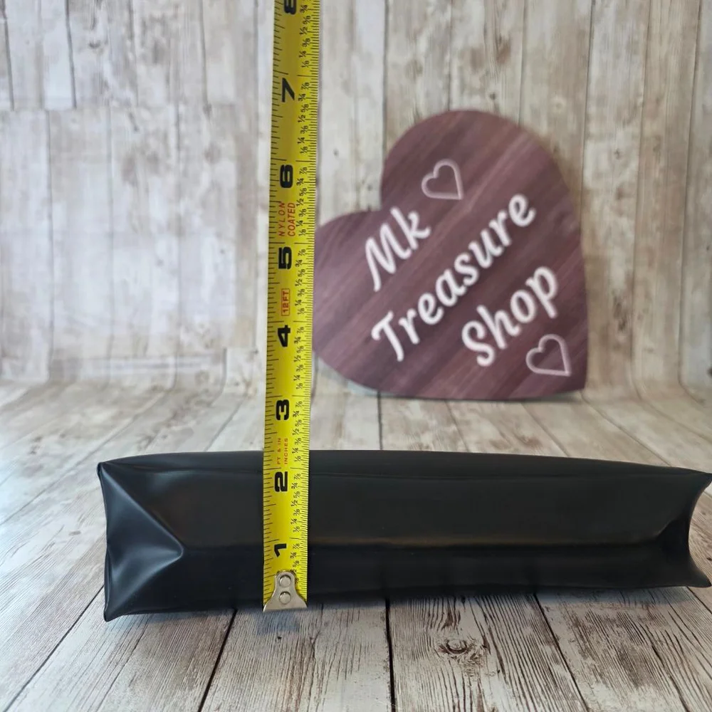 MAC Black Red Zipper Cosmetic Bag